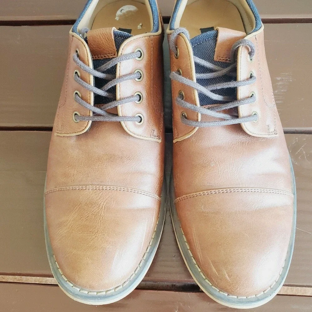 Parker & Sky Men's Brown Lace Up Edwin Oxford Style Shoes. Size 8.5‎